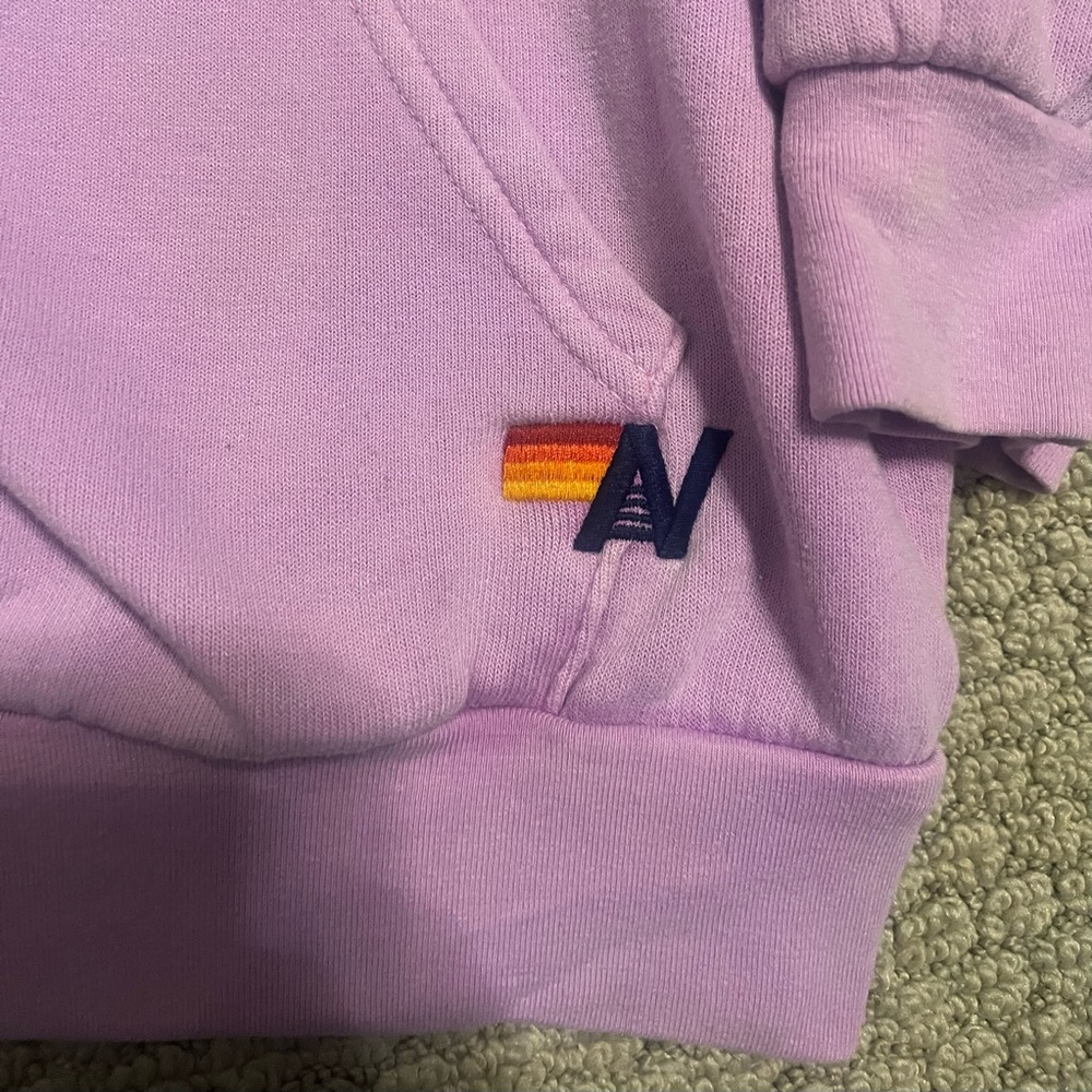 AVIATOR NATION LOGO PULLOVER RELAXED HOODIE - NEON PURPLE - Picture 6 of 8